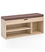 Wohnling WL5.344 met zitting Kledingkast Bank hout 104x51x32 cm Sonoma | Houten bank klein gestoffeerd | Bank smalle gang met bergruimte | Borst bank meubilair op de borstkas hal
