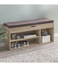 Wohnling WL5.344 met zitting Kledingkast Bank hout 104x51x32 cm Sonoma | Houten bank klein gestoffeerd | Bank smalle gang met bergruimte | Borst bank meubilair op de borstkas hal