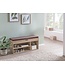 Wohnling WL5.344 met zitting Kledingkast Bank hout 104x51x32 cm Sonoma | Houten bank klein gestoffeerd | Bank smalle gang met bergruimte | Borst bank meubilair op de borstkas hal