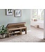 Wohnling WL5.344 met zitting Kledingkast Bank hout 104x51x32 cm Sonoma | Houten bank klein gestoffeerd | Bank smalle gang met bergruimte | Borst bank meubilair op de borstkas hal