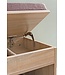 Wohnling WL5.344 met zitting Kledingkast Bank hout 104x51x32 cm Sonoma | Houten bank klein gestoffeerd | Bank smalle gang met bergruimte | Borst bank meubilair op de borstkas hal