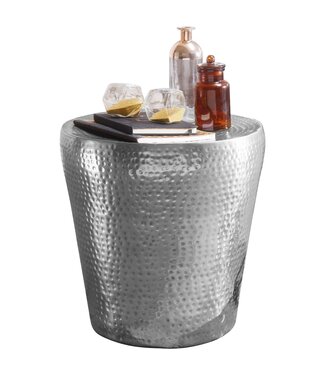 Wohnling Bijzettafel VIKRAM aluminium zilver 41 cm