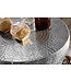 Wohnling bijzettafel VIKRAM 41x41x41cm aluminium zilveren tafel oosterse rond | Kleine Hammerschlag Abstellisch | Designtafel design metaal modern | Smalle tafel