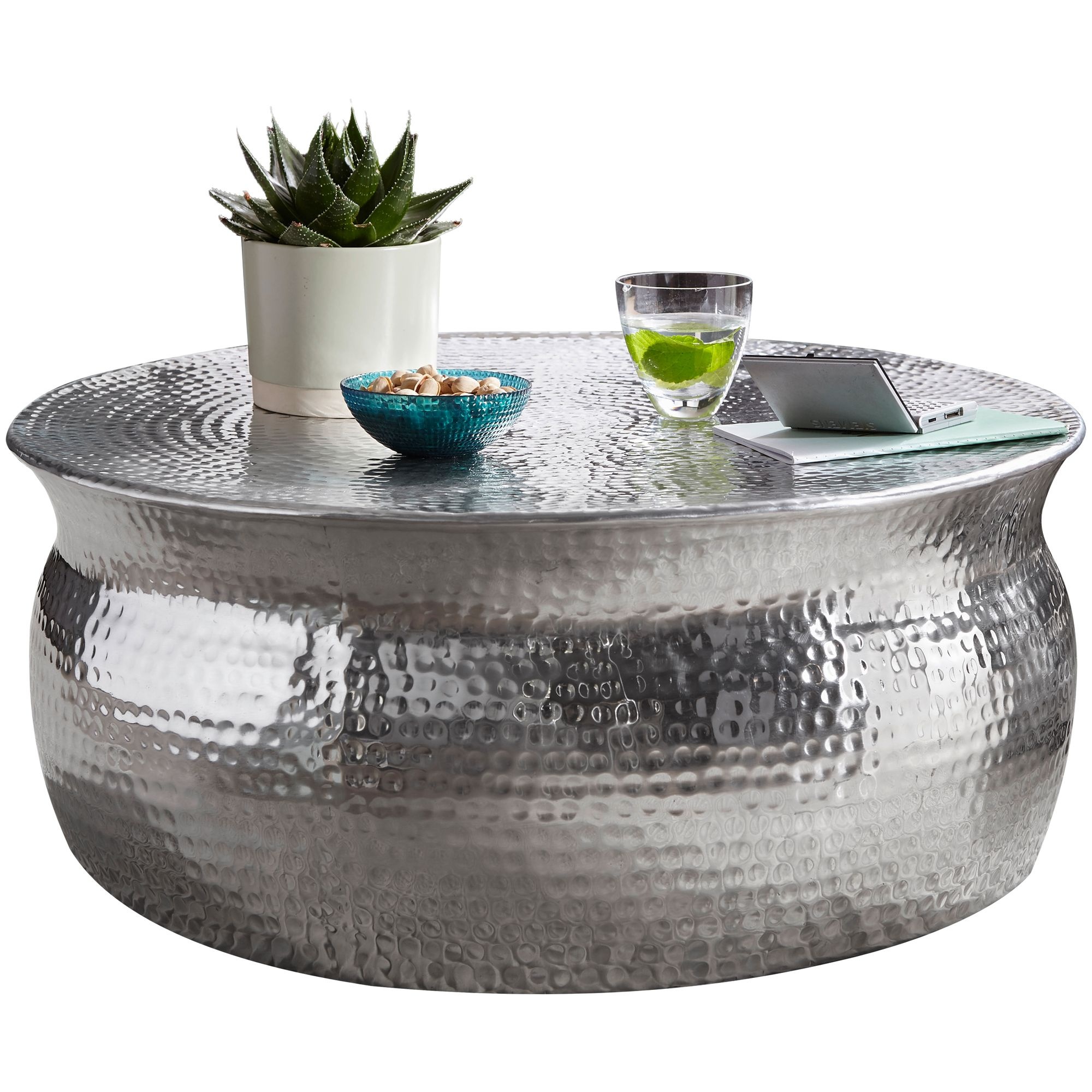 Salontafel KARAM aluminium zilver 75 cm