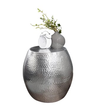 Wohnling Bijzettafel PETRO aluminium zilver 42 cm