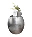 Wohnling tabel PETRO 42 x 42 x 42 cm aluminiumzilverkleurig Dekotisch Oriental round | Designtafeltafel metaal Modern | Antischisch Schmal | Kleine Hammerschlag Abstelltisch