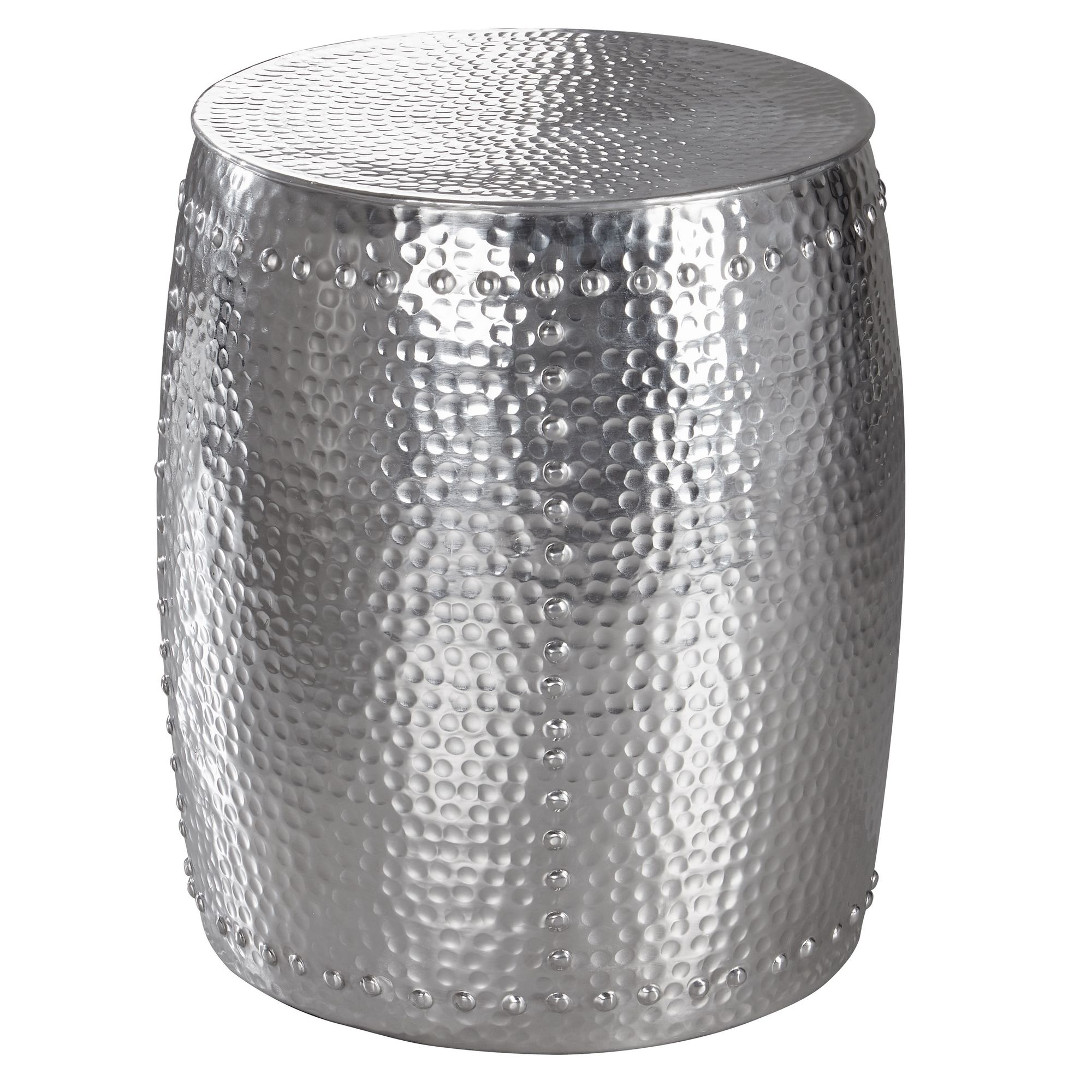 Bijzettafel PEDRO aluminium zilver 49 cm hoog
