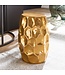 Wohnling tafel JADA 30x47x30cm aluminium gouden tafel oosterse rond | Kleine Hammerschlag Abstellisch | Designtafel design metaal modern | Smalle kleine tafel