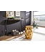 Wohnling tafel JADA 30x47x30cm aluminium gouden tafel oosterse rond | Kleine Hammerschlag Abstellisch | Designtafel design metaal modern | Smalle kleine tafel