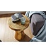 Wohnling Design bijzettafel DELYLA 43x59x43 cm aluminium goud | Decoratie tafel oosterse rond | Designtafel design metaal modern | Kleine tafel | Kleine Hammerschlag Abstelltisch