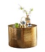 Wohnling salontafel RAHI 61 x 40,5 x 61 cm Aluminium gouden bijzettafel Oosterse ronde | Plat gehamerd koffietafeltje metaal Design Salontafel Modern | Salontafel Indian Stubentisch Klein