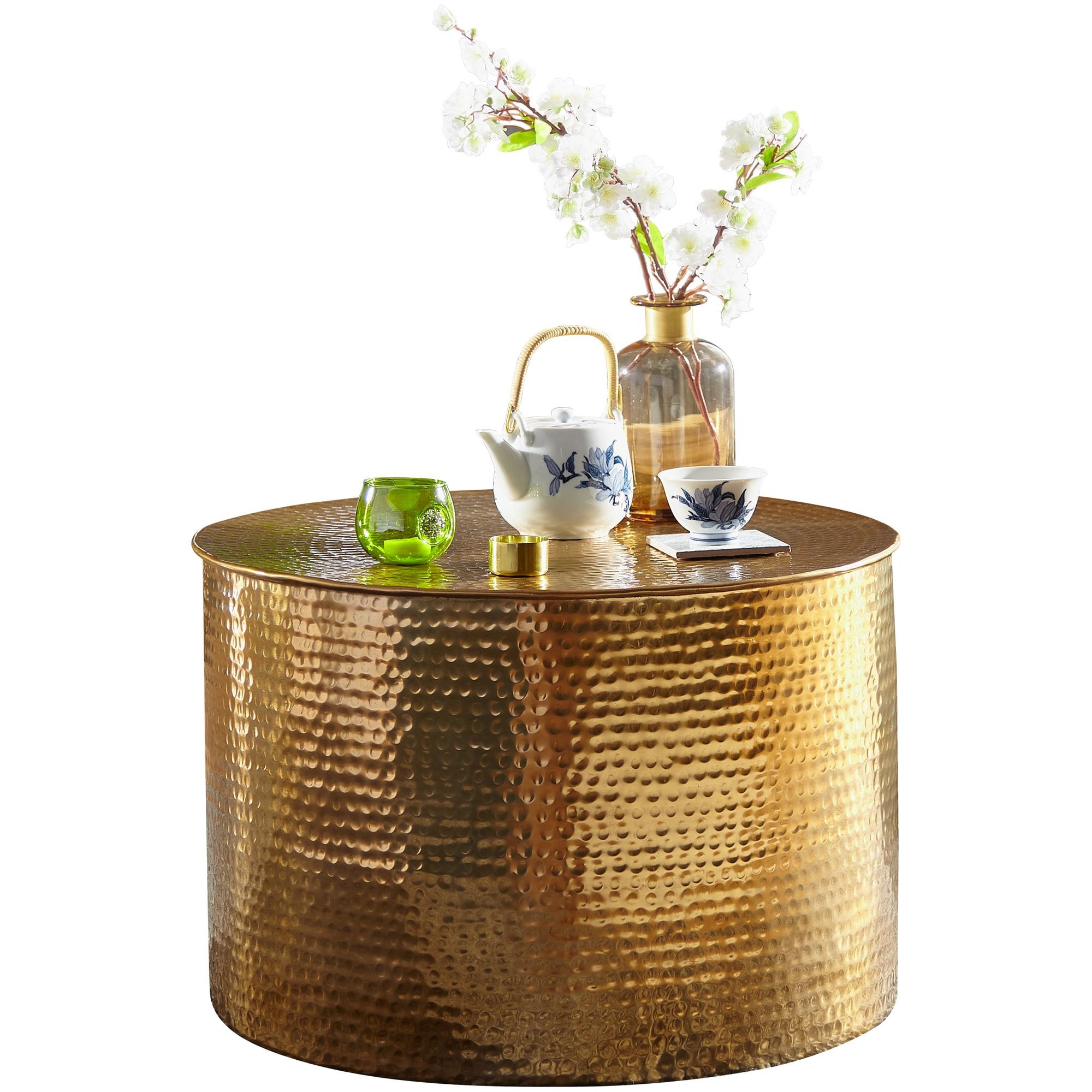 Salontafel RAHI aluminium goud 61 cm breed