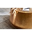 Wohnling salontafel MAHESH 60x36x60 cm aluminium bijzettafel Gold Oriental round | Plat gehamerd koffietafeltje metaal Design Salontafel Modern | Salontafel Indian Stubentisch Klein