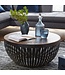 Wohnling salontafel NISHA 70x33x70 cm hout / metaal salontafel van industriële installaties | Salontafel met draadmand | Salontafel met metalen frame | Clubtafel Lounge-tafel | Ontwerp Stubentisch rond