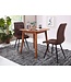 Wohnling eettafel WL5.571 Sheesham 80x78x80 cm massief houten tafel | Design keukentafel hout | Massieve houten tafel Rustiek | Eettafel Massief echt hout Modern