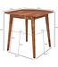 Wohnling eettafel WL5.571 Sheesham 80x78x80 cm massief houten tafel | Design keukentafel hout | Massieve houten tafel Rustiek | Eettafel Massief echt hout Modern