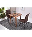 Wohnling eettafel WL5.571 Sheesham 80x78x80 cm massief houten tafel | Design keukentafel hout | Massieve houten tafel Rustiek | Eettafel Massief echt hout Modern