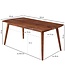 Wohnling eettafel WL5.572 hout 120x77x60 cm Sheesham massief houten tafel | Design keukentafel hout | Massieve houten tafel rustiek Eettafel Massief echthout Modern | Grote eettafel