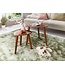 Wohnling Design nesttafel WL5.574 Sheesham massief houten bijzettafel set van 2 kleine | Koffietafel Set 2 houten tafels | Massief houten salontafel | Smalle salontafel van palissander