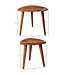 Wohnling Design nesttafel WL5.574 Sheesham massief houten bijzettafel set van 2 kleine | Koffietafel Set 2 houten tafels | Massief houten salontafel | Smalle salontafel van palissander