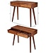 Wohnling Console tafel WL5.577 90x76x36cm Sheesham Massief hout met laden, Design Houten Dressoir Console Massief, Kleine Landelijke Bureau Haltafel, Kaptafel Bijzettafel Natuur