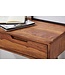 Wohnling Console tafel WL5.577 90x76x36cm Sheesham Massief hout met laden, Design Houten Dressoir Console Massief, Kleine Landelijke Bureau Haltafel, Kaptafel Bijzettafel Natuur