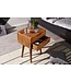 Wohnling 47 x 66 x 36 cm WL5.578 Sheesham Nachtkastje Boxspringbed | Nachtkastje 2 laden landelijke stijl | Nachtkastje bed massief houten bed | Nachtkastje Modern Nightbox Bruin