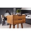 Wohnling 47 x 66 x 36 cm WL5.578 Sheesham Nachtkastje Boxspringbed | Nachtkastje 2 laden landelijke stijl | Nachtkastje bed massief houten bed | Nachtkastje Modern Nightbox Bruin