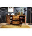 Wohnling Design Dressoir NISHAN 160x40x88 cm Sheesham massief hout | Commode met deuren en laden | Massief dressoir industrieel | Massief houten kast met metalen poten