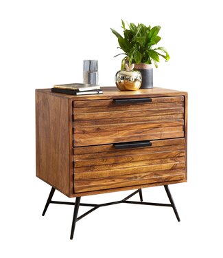 Wohnling Nachtkastje sheeshamhout 60 cm - WL5.585