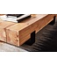 Wohnling Salontafel 130x59x25cm Acacia Massief Hout / Metaal Sofatafel, Design Woonkamertafel Modern, Bijzettafel Bruin / Zwart, Designer Koffietafel Massief, Rechthoekige Woonkamertafel