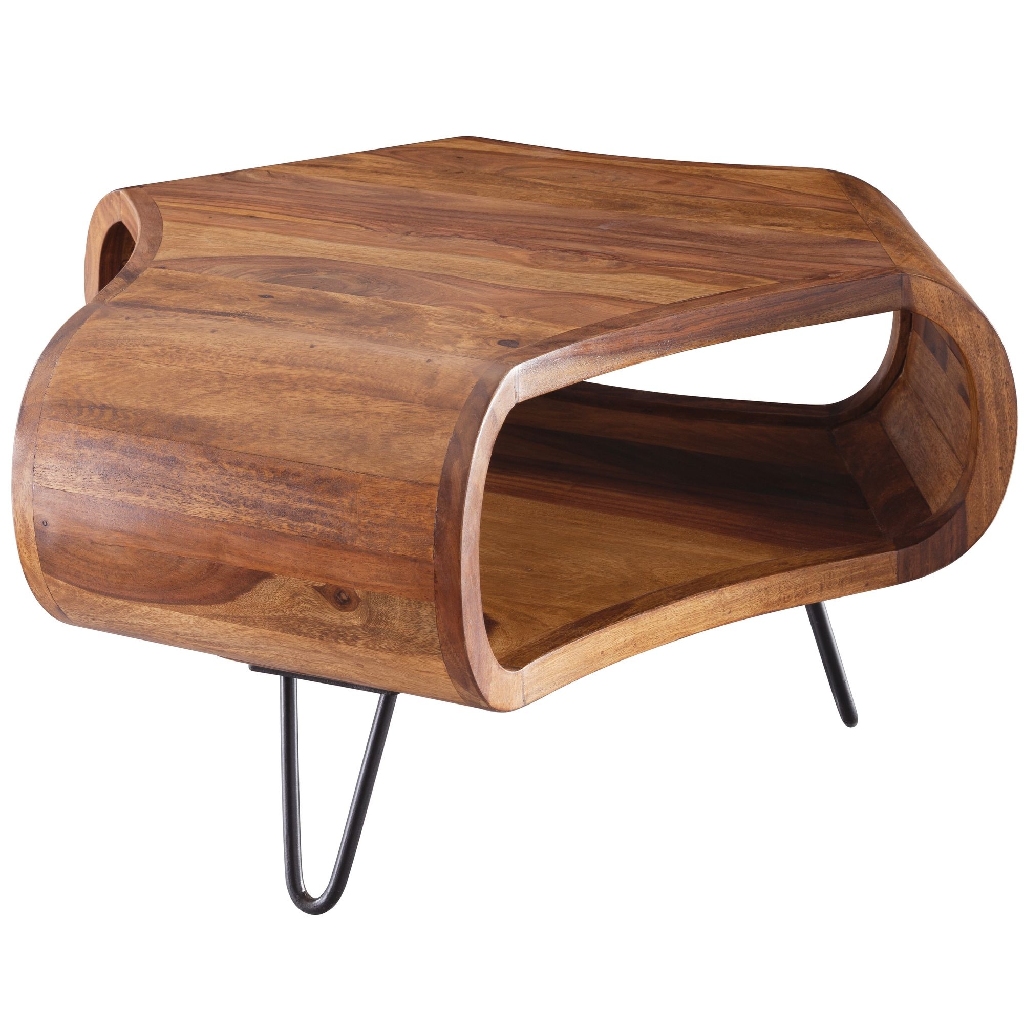 Salontafel sheeshamhout bruin 55x55 cm