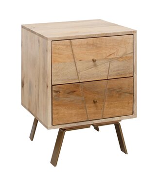 Wohnling Nachtkastje SIKAR mangohout 40x56 cm - WL5.606