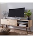 Wohnling HiFi Lowboard SIKAR Massief Houten Country TV Dressoir Mango 145x47x35cm | TV-meubel Onderkast met 2 deuren | Opbergvak voor tv-tafel | TV-meubel voor tv | Tv-bord woonkamer