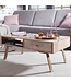 Wohnling salontafel SIKAR 95x42x50cm Mango massief hout / metalen salontafel | Design salontafel met lade | Kamertafel landhuis bruin | Design houten salontafel massief | Tafel woonkamer