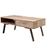 Wohnling salontafel SIKAR 95x42x50cm Mango massief hout / metalen salontafel | Design salontafel met lade | Kamertafel landhuis bruin | Design houten salontafel massief | Tafel woonkamer