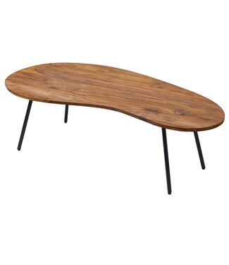 Wohnling Salontafel KASI sheeshamhout zwart 122x63 cm