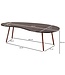 Wohnling Design salontafel JAI 122x34,5x63 cm Acacia met metalen poten koper | Niertafel Massief hout Grijs | Houten tafelpoten Metaal | Koel massief houten tafel | Tafel plat modern