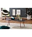 Wohnling Design salontafel JAI 122x34,5x63 cm Acacia met metalen poten koper | Niertafel Massief hout Grijs | Houten tafelpoten Metaal | Koel massief houten tafel | Tafel plat modern