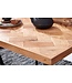 Wohnling Eettafel LODI 80x76x80 cm Massief Hout Acacia / Metaal Industrieel | Eettafel enorm klein | Eettafel in de keuken met houten tafel Kleine eettafel hout | Massief houten tafelvierkant