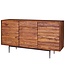 Wohnling WOONEND  dressoir WL5.635 Sheesham massief hout 150x81x41 cm rustieke ladekast | Design dressoir groot | Hoge ladekast met 3 deuren massief hout | Vloerkast Woonkamer Modern