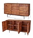 Wohnling WOONEND  dressoir WL5.635 Sheesham massief hout 150x81x41 cm rustieke ladekast | Design dressoir groot | Hoge ladekast met 3 deuren massief hout | Vloerkast Woonkamer Modern