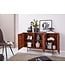 Wohnling WOONEND  dressoir WL5.635 Sheesham massief hout 150x81x41 cm rustieke ladekast | Design dressoir groot | Hoge ladekast met 3 deuren massief hout | Vloerkast Woonkamer Modern