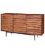 Wohnling WOONEND  dressoir WL5.635 Sheesham massief hout 150x81x41 cm rustieke ladekast | Design dressoir groot | Hoge ladekast met 3 deuren massief hout | Vloerkast Woonkamer Modern