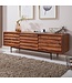 Wohnling HiFi Lowboard WL5.636 Sheesham massief houten landhuis TV-dressoir 147x50x38cm | TV-meubel Onderkast met 3 deuren | Opbergvak voor tv-tafel | TV-meubel voor tv