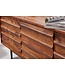 Wohnling HiFi Lowboard WL5.636 Sheesham massief houten landhuis TV-dressoir 147x50x38cm | TV-meubel Onderkast met 3 deuren | Opbergvak voor tv-tafel | TV-meubel voor tv
