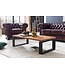 Wohnling Salontafel WL5.650 Sheesham Massief houten salontafel 115x35x60 cm met metalen frame | Salontafel rechthoekig massief hout bruin | Houten tafel modern | Woonkamer met tafel