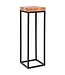 Wohnling bijzettafel 30 x 97 x 30 cm WL5.658 Acacia metalen bijzettafel hoog | Kleine salontafel in industriële stijl | Houten tafel met metalen poten | Abstelltisch Blumentisch Natuurlijk hout Dekotisch