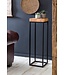 Wohnling bijzettafel 30 x 97 x 30 cm WL5.658 Acacia metalen bijzettafel hoog | Kleine salontafel in industriële stijl | Houten tafel met metalen poten | Abstelltisch Blumentisch Natuurlijk hout Dekotisch