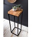 Wohnling bijzettafel 30 x 97 x 30 cm WL5.658 Acacia metalen bijzettafel hoog | Kleine salontafel in industriële stijl | Houten tafel met metalen poten | Abstelltisch Blumentisch Natuurlijk hout Dekotisch
